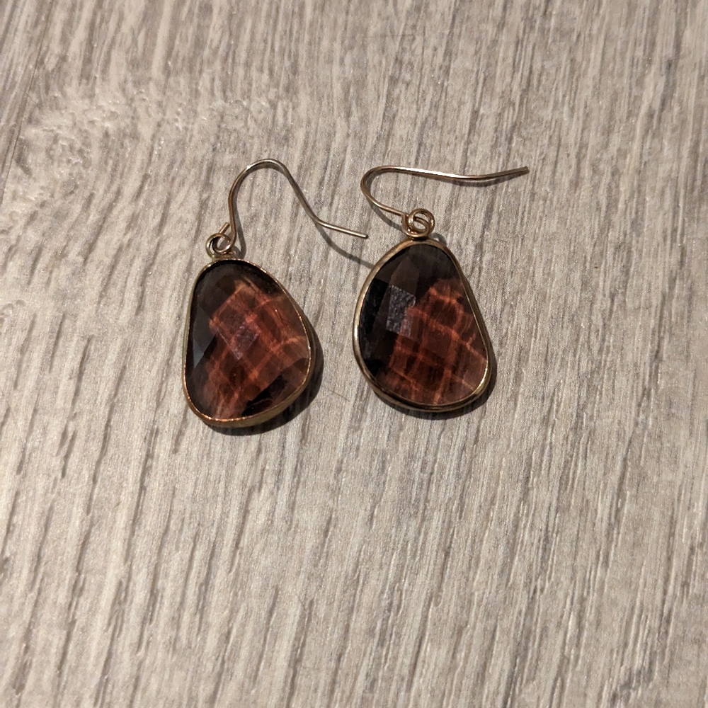Purple & gold fashion earrings